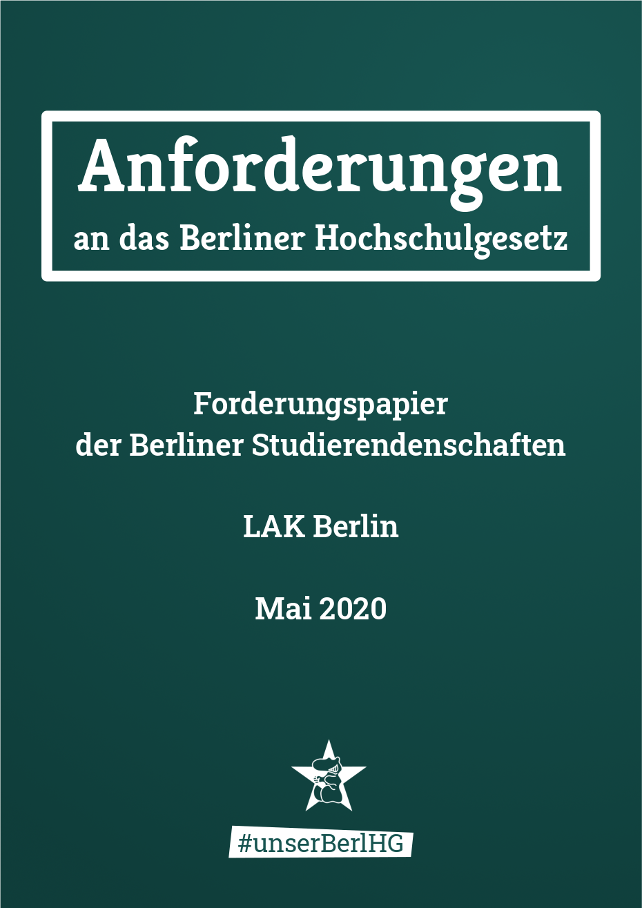 BerlHG-Forderungspapier der LAK Berlin (Cover)